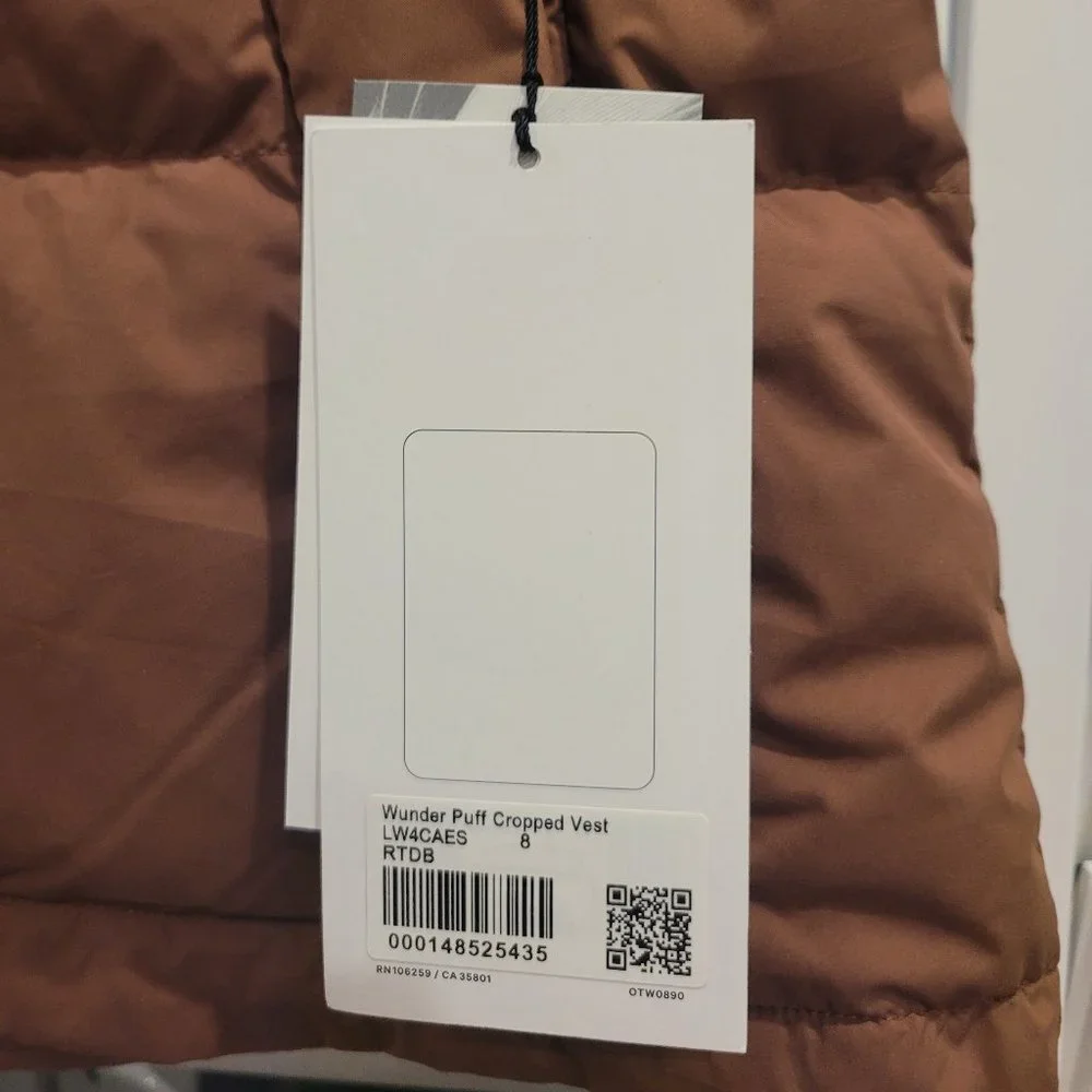 Brand New - Lululemon Wunder Puff Cropped Vest - Picture 2 of 2